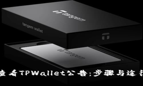 如何查看TPWallet公告：步骤与途径详解